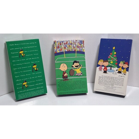 1990'S SHELL OIL CO. & NFL PEANUTS CHARLIE BROWN SEALED PROMO VHS LOT COMPLETE - Picture 2 of 7